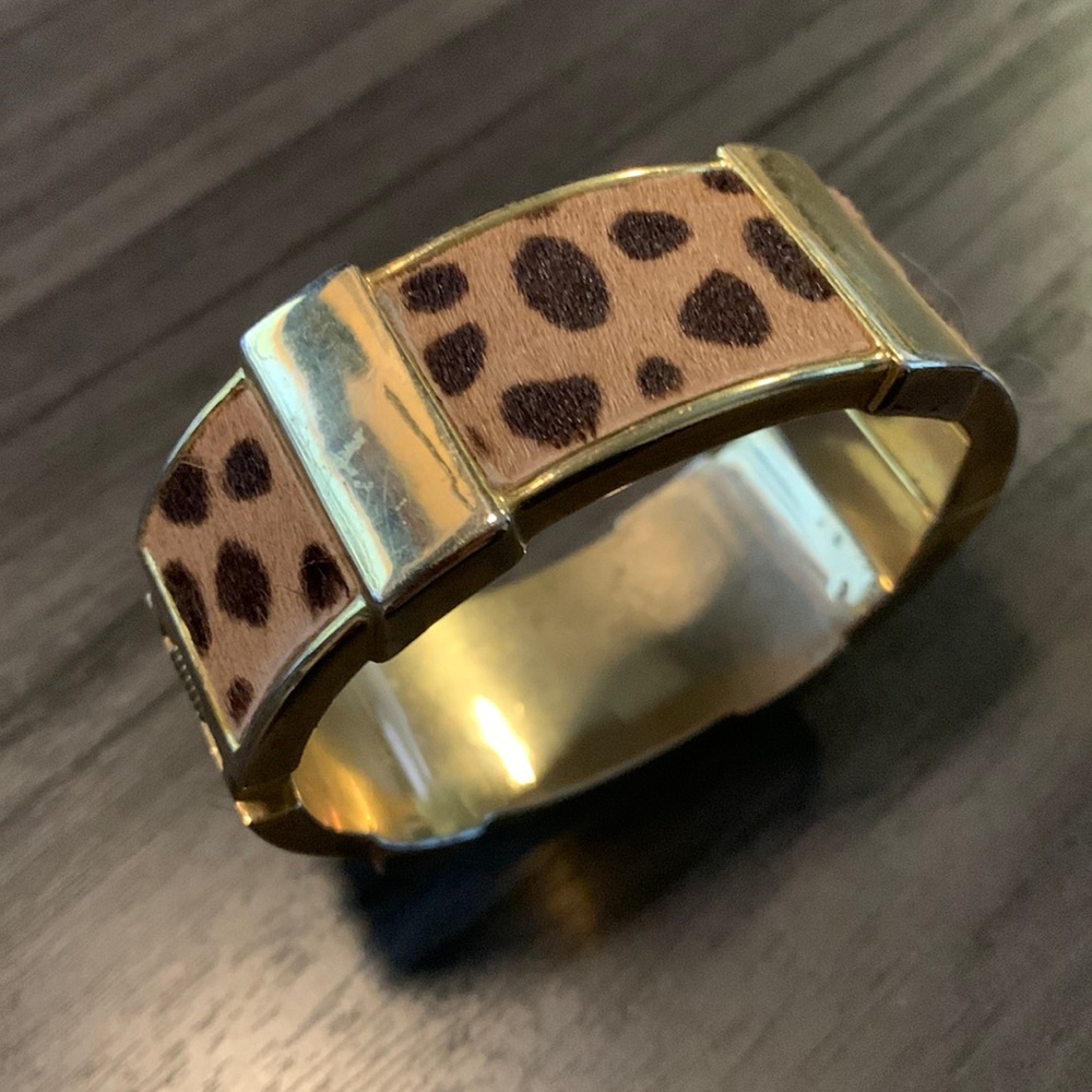 J Crew Leopard Cheetah Hide Bangle